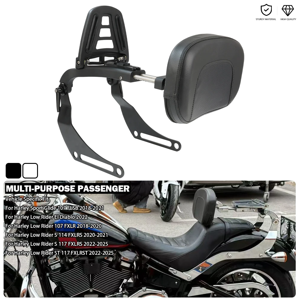 Multi-Purpose Backrest Sissy Bar Luggage Rack For Harley Sport Glide FLSB 107 Low Rider 114 117 EI Diablo FXLR S/ST 2018-2025