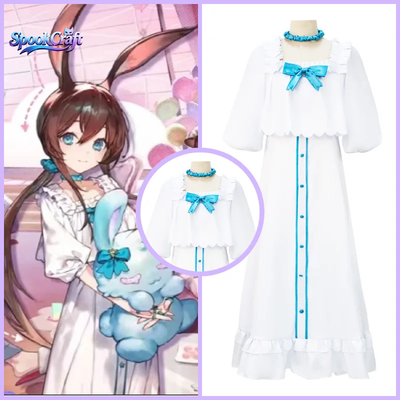 Arknights Amiya MINISO Collab Fuzzy Dream Party Pajama Set Cosplay Full Set Game Costume For Comic Con Halloween Party