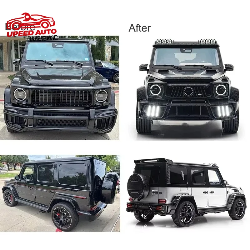 Suitable for W464 W465 G500 G63 Carbon Fiber Upgraded MSY 2025 Front and Rear Bumper Spoiler Hood Mansory Body Kit