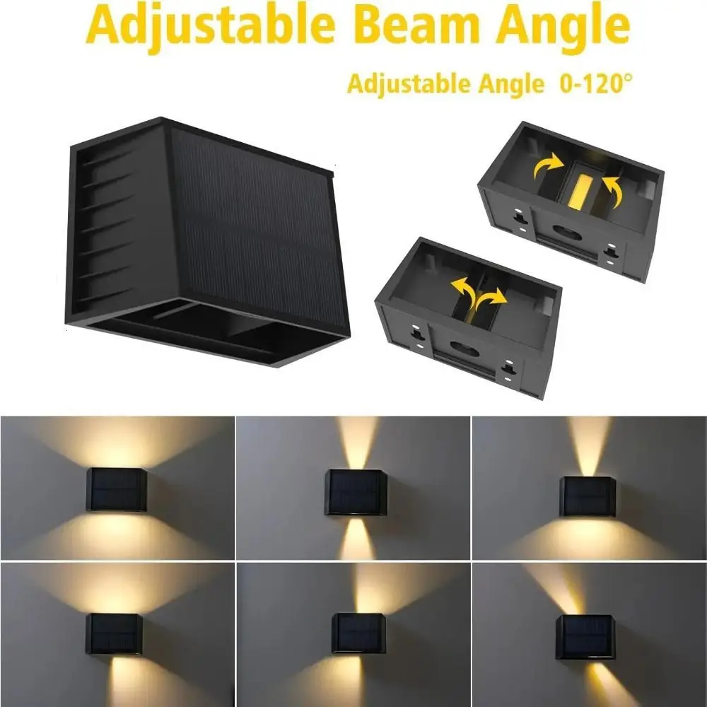 

Automatic Lighting Solar Wall Lamp Warm Light IP65 Waterproof Atmosphere Decoration Spotlights Energy Saving Wall-mounted