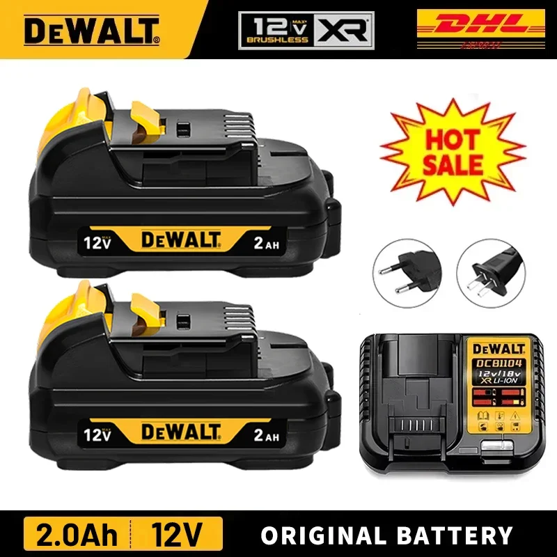 Original DEWALT wireless charging lithium-ion battery, DCB120, 12V2.0Ah battery, DCB124, DW089LG, DCD701F2 power tool