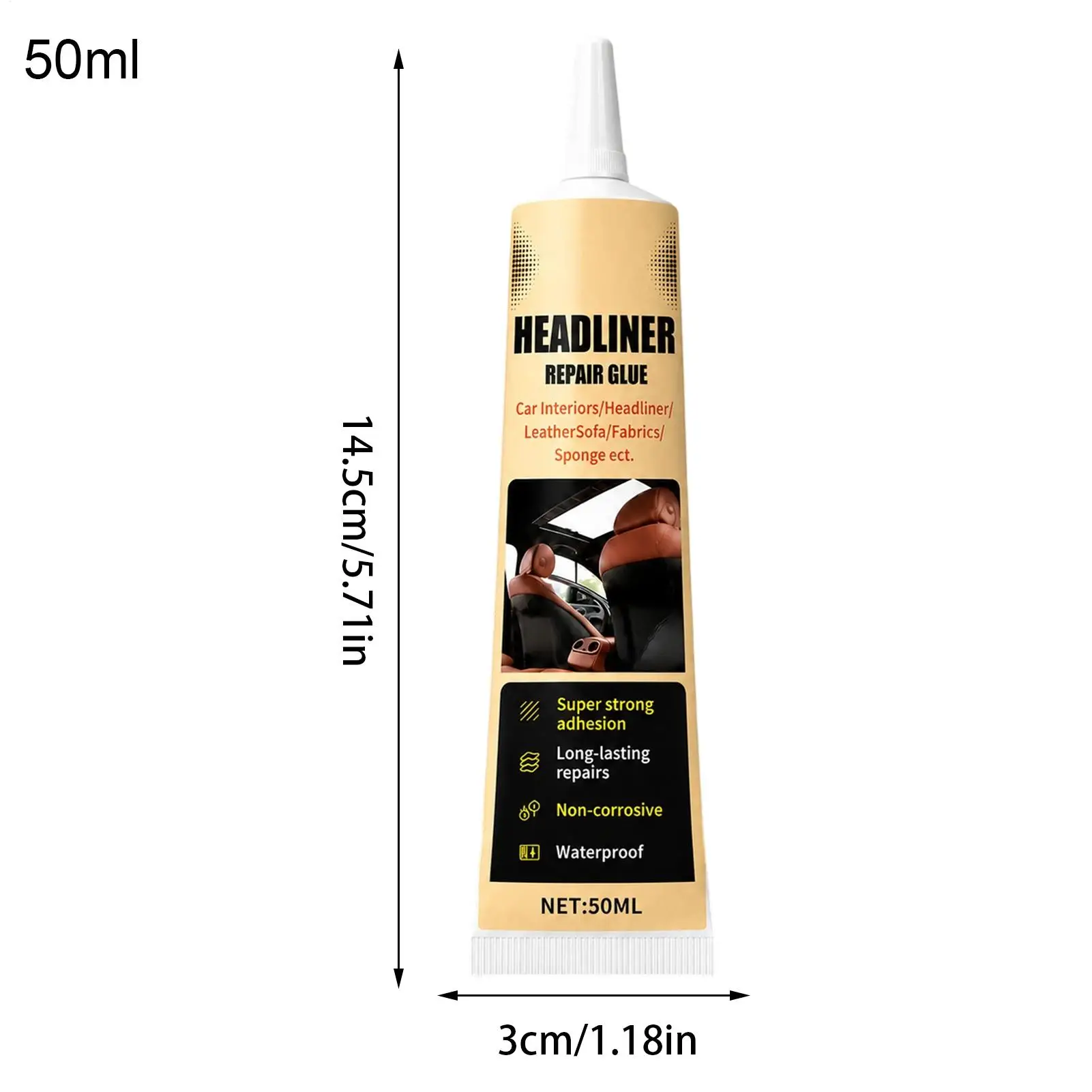 Car Headliner Adhesive Glue High Temperature Resistant Glue for Fabric Foam Fast Drying Strong Bond for Roof Lining Visor 50ml view 6