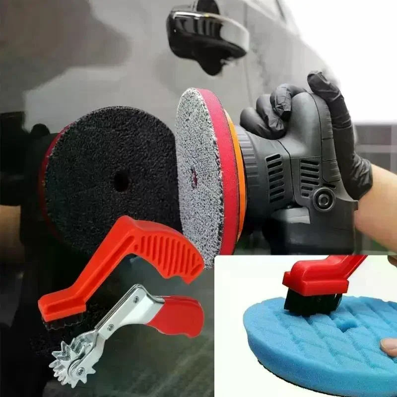 Nylon Bristles Car Polishing Pad Cleaning Brush Deep Cleans Pads for Professional Car Care Garage Use