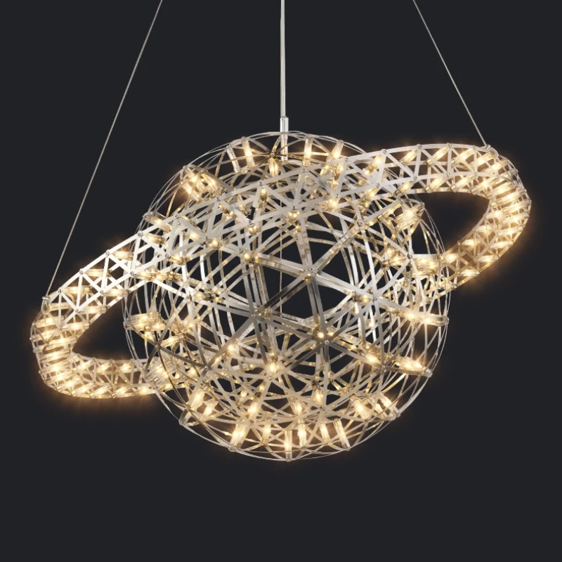 

Moooi Raimond Satellite Spark Ball Pendant Chandelier Designer Stainless Steel Hall Staircase Spherical Home LED Decor Lighting