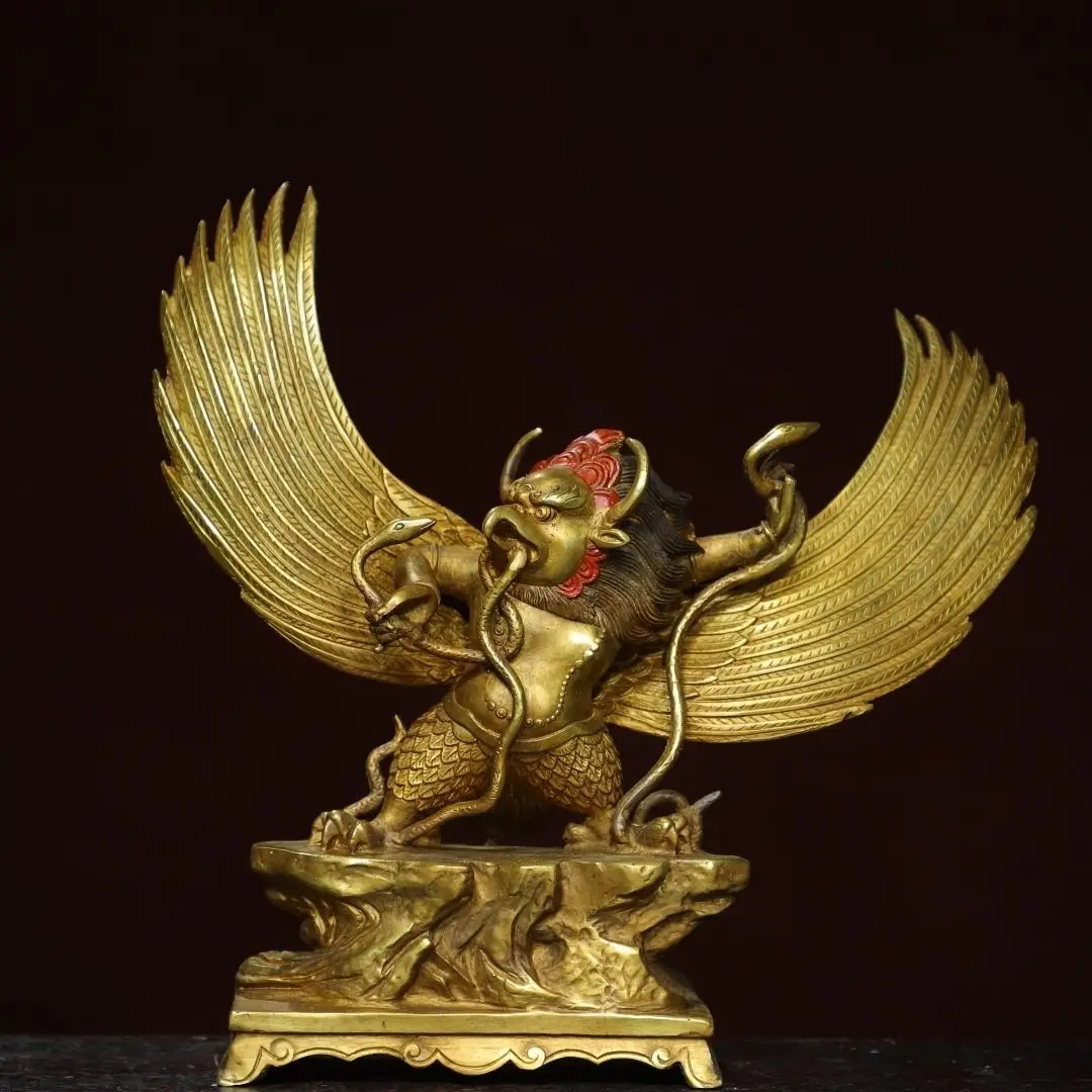 Copper gilt [Dapeng Bird] Height 30 cm Width 30 cm Thickness 8 cm Weight 2.35 kg