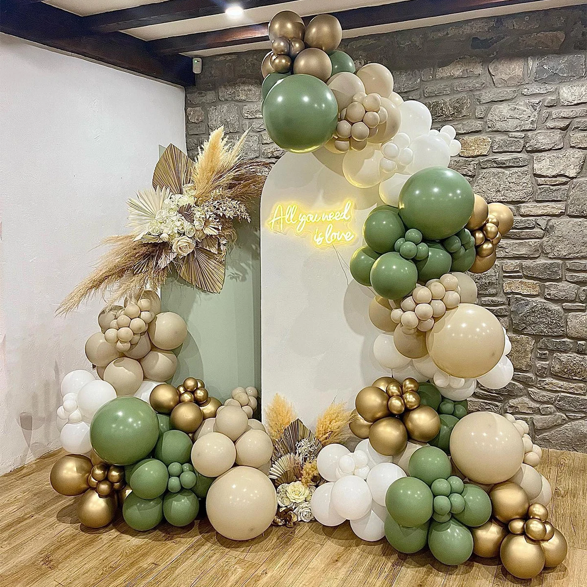 

Bean Green Balloon Garland Arch Kit Jungle Safari Party Baloon 1st Birthday Party Decor Kids Baby Shower Wedding Latex Ballons