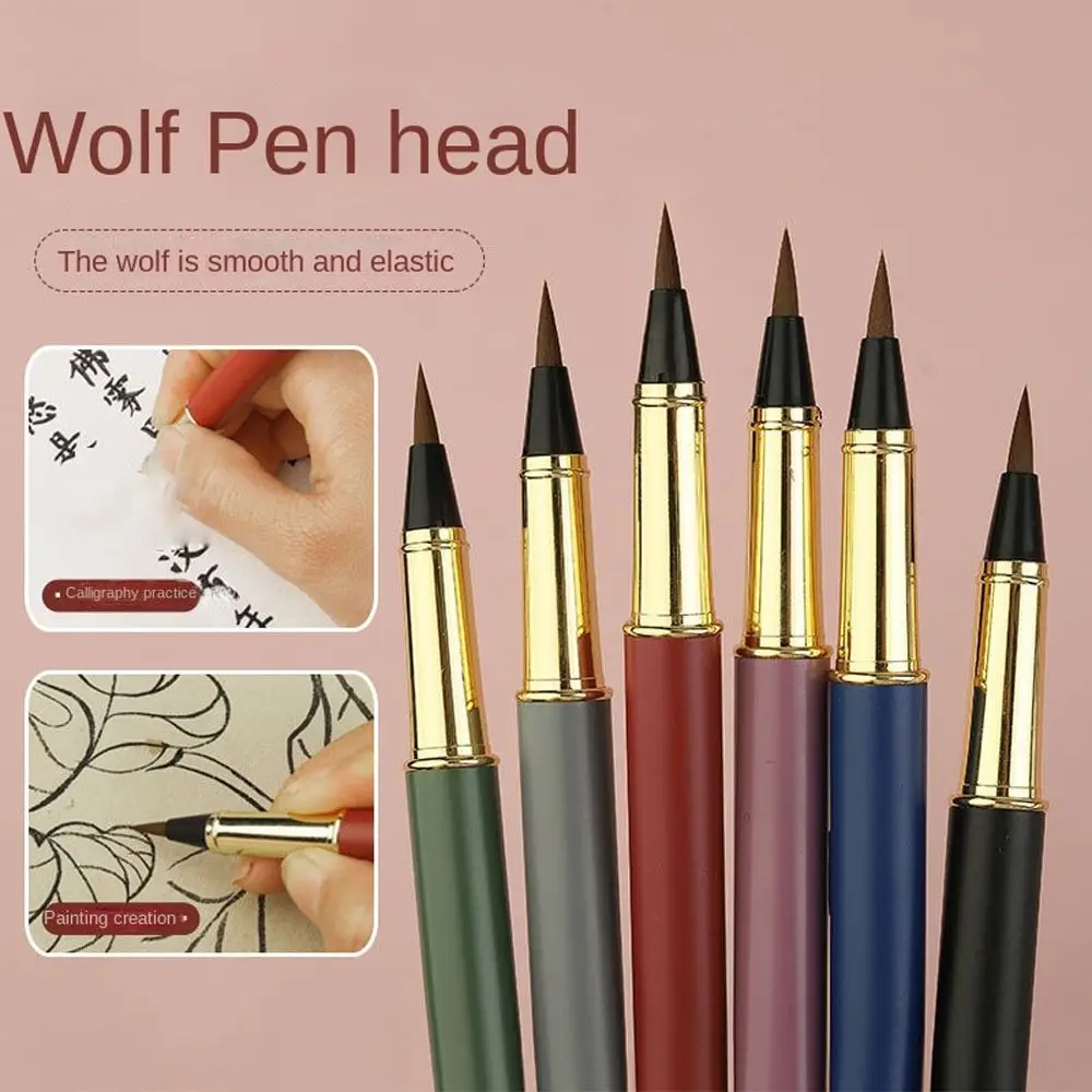 Professional For Art Soft Hair Artist Writing Metal Painting Pens Calligraphy Pen Brushes Chinese Brushes Penmanship Brushes