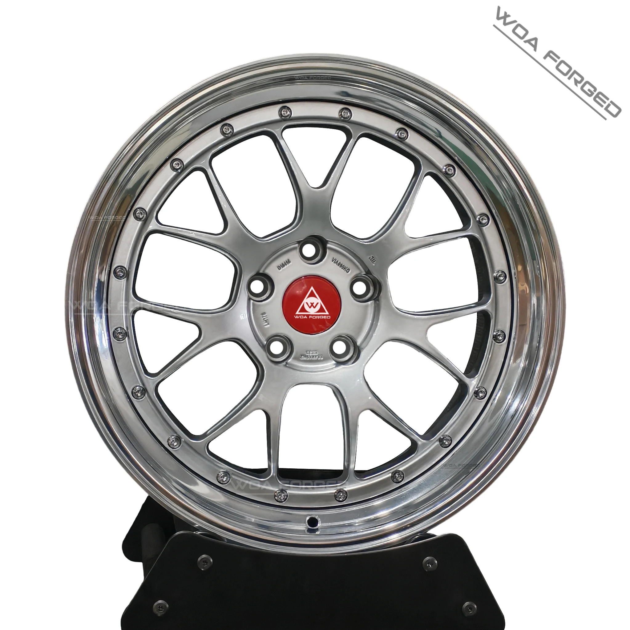 カスタム6061T6二ピースホイール軽量アルミ鍛造レーシングカーホイール18-23インチ5x114.3 PCDデザインE88 E89 RT LM LMR