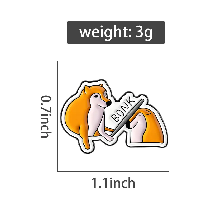 دبابيس المينا شيبا اينو مضحك بونك! الكلب الميمات دبابيس التلبيب شارات الكرتون جرو الحيوانات المجوهرات هدية للأصدقاء