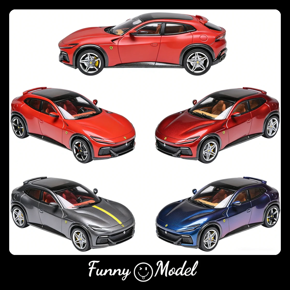 

Funny Model In Stock Ready To Ship 1:64 Ferrari Purosangue F FUV Luxury Sport Utility Vehicle Diecast Model Car