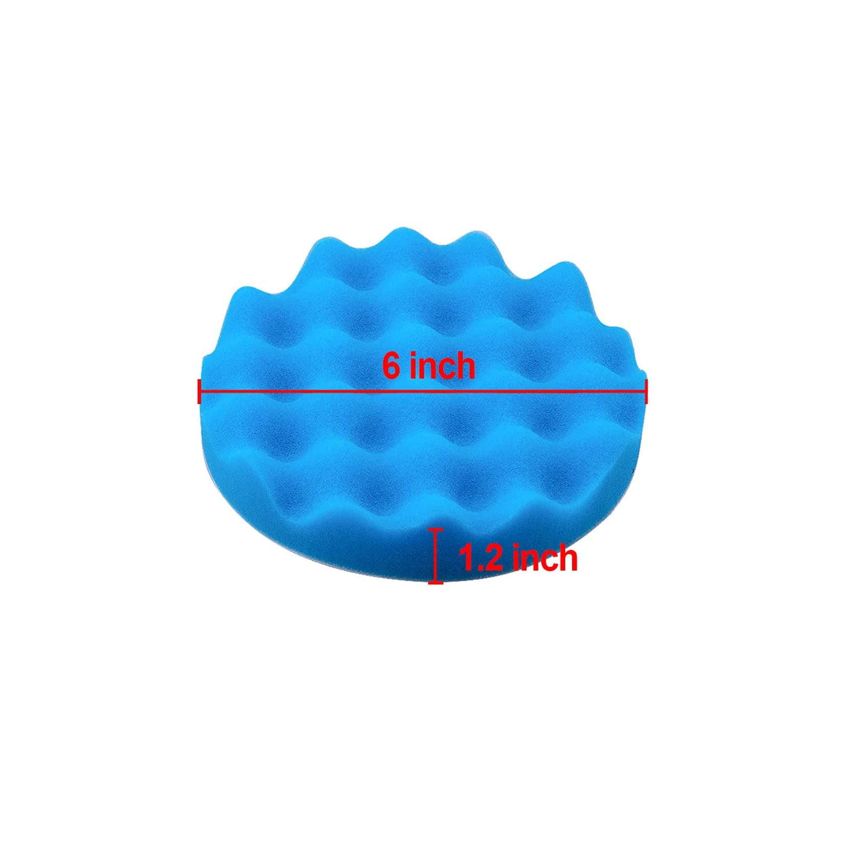 5ชิ้นฟองน้ำขัดเงารถขัด6นิ้วแผ่นฟองน้ำสำรอง150มม. สำหรับรถบัฟเฟอร์ขัดผสมแว็กซ์