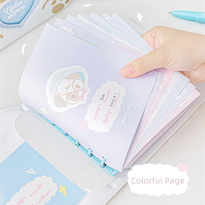 72 Sheet Kawaii Binder Notebook Creative Fashion Lovely Cartoon Animal Scrapbook Notepad Cute Diary Journal Student Supplies