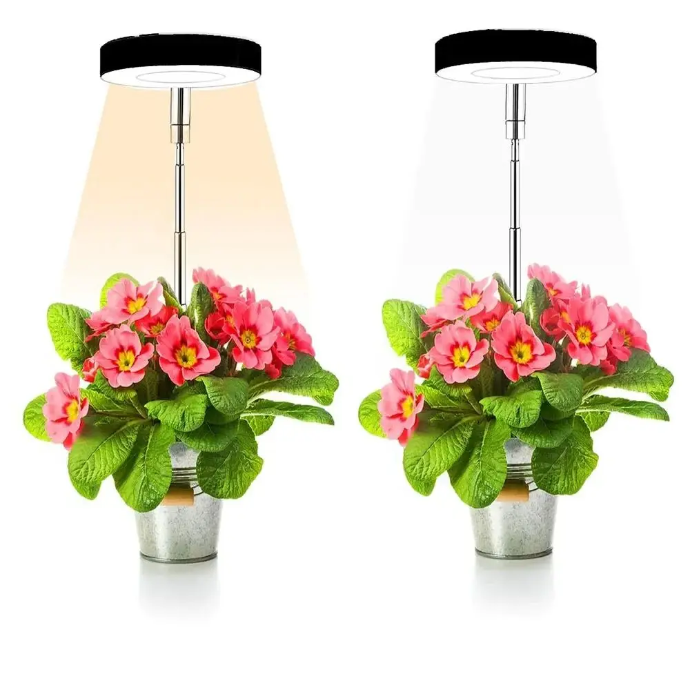 USB mini plant lamp, with telescopic tube to adjust height, inserted into soil, 3-tone full spectrum, brightness timing.