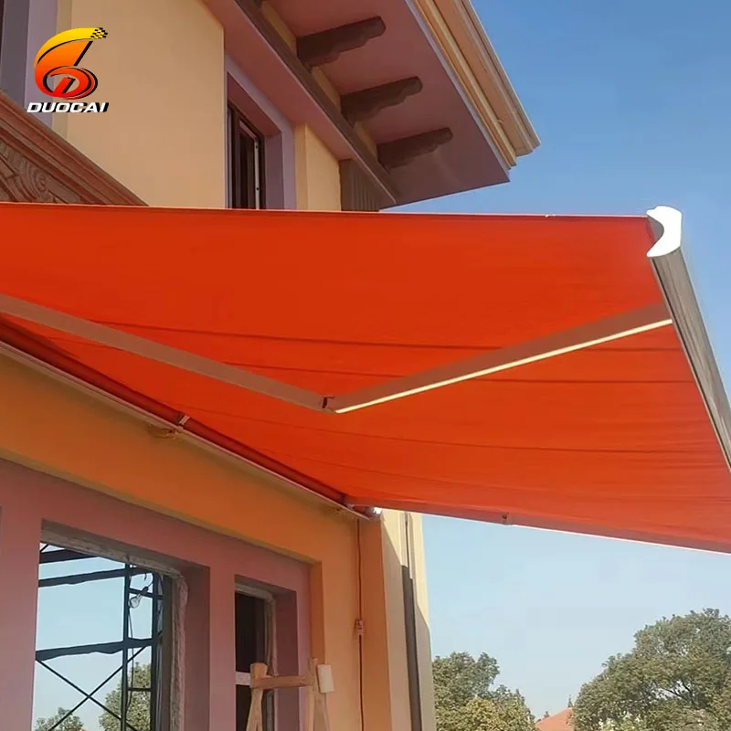 

New Sun Shade Cassette Arm Awning With Led Light for Balcony
