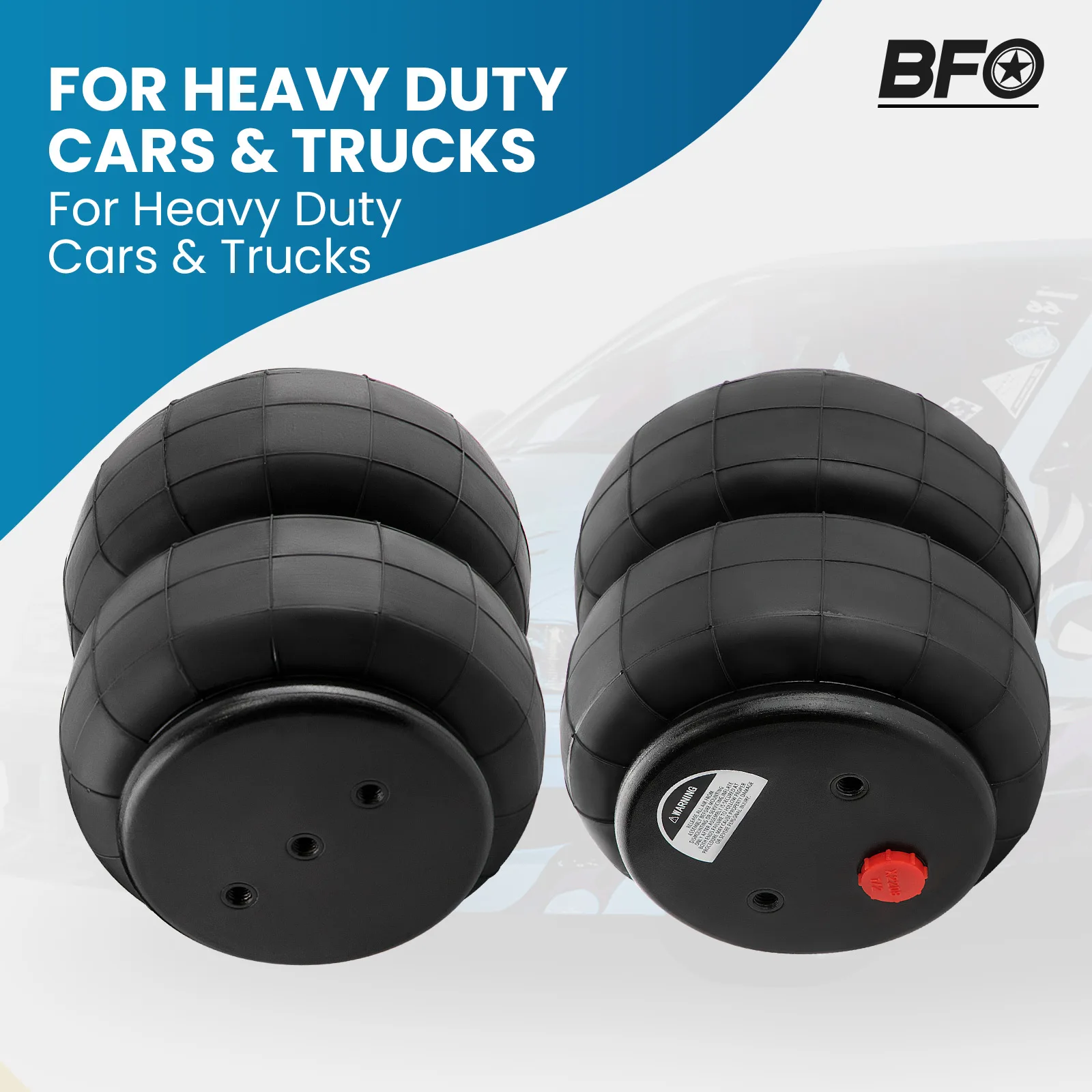 

2x Standard 2600lbs Air Spring Suspension Bellows Heavy Duty 1/2"npt Single Port Air Springs Suspension Bags