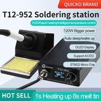 Quick Heating T12-STM32 soldering station electronic welding iron OLED Digital Soldering Iron Grounded 952 QUICKO upgrade