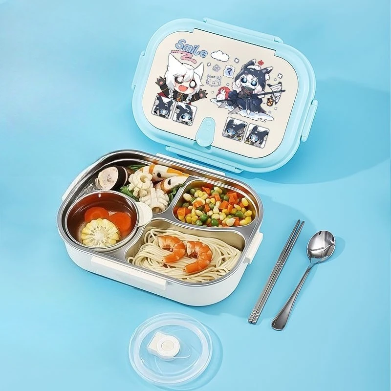 Identity V Ithaqua lunch box creative high-quality cartoon printed student 304 stainless steel large capacity divided lunch box view 2