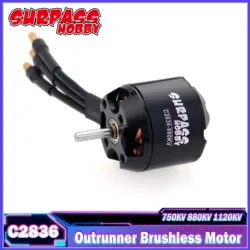 SURPASS HOBBY C2836 2836 750KV 880KV 1120KV Outrunner Brushless Motor for RC FPV Fixed Wing Aircraft Plane Racing Drone Glider