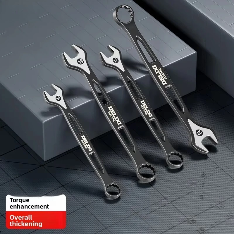 Open Plum Blossom Wrench Industrial Grade Manual Full Set Double Head Plum Open Wrench Rugged and Durable Wrench Set
