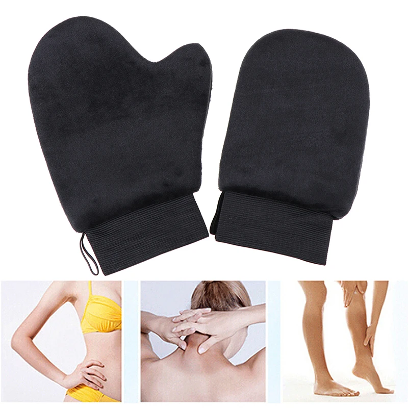 

Self Tanning Mitt Glove Reusable Body Face Bath Cleaning tools Back Tan Applicator Exfoliating Cream Lotion Mousse Mitts