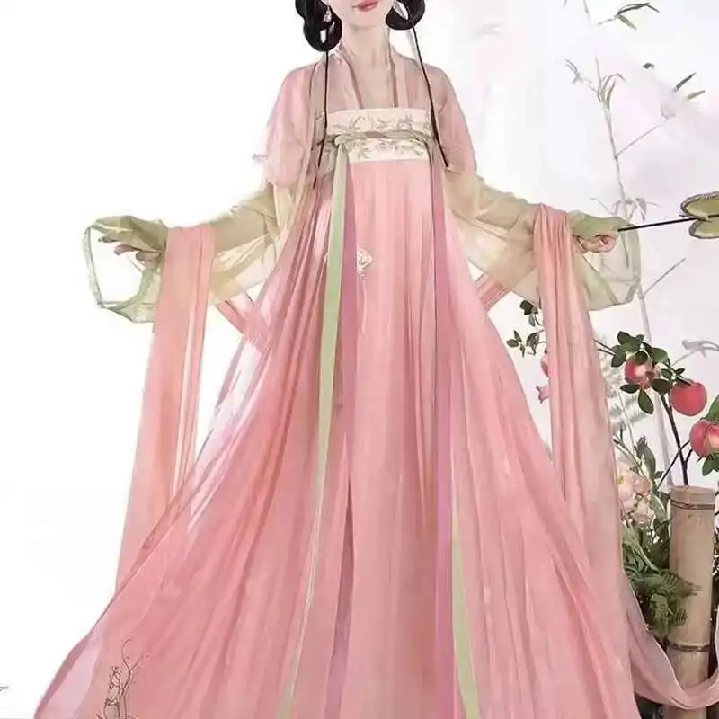 

Oversized 115kg Chinese Hanfu Dress Women Carnival Cosplay Costume Party Dress Printed Pink Hanfu Dress Plus Size 5XL 2025