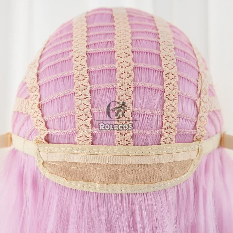 CosplayROLECOS لعبة الشعر الاصطناعية برستيج سبيريت زهر لوكس تأثيري الباروكات لوكس هالوين 50 سنتيمتر المرأة طويلة الوردي شعر مستعار الاصطناعية Ha