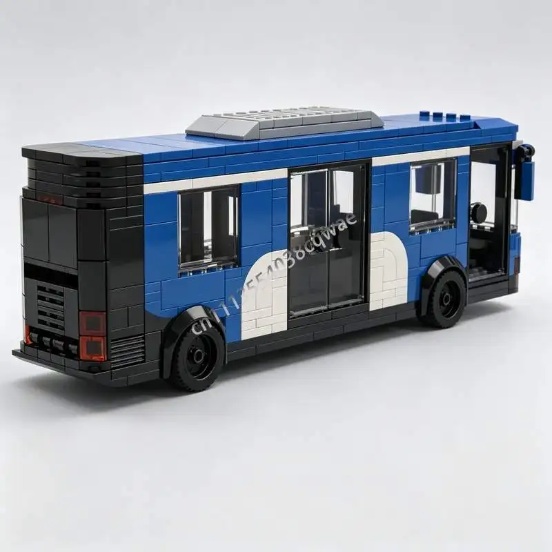 426 Parts Metro City Bus Transportation Model DIY Custom Puzzle Building Blocks Creative Assembly Educational Toy Popular Gifts