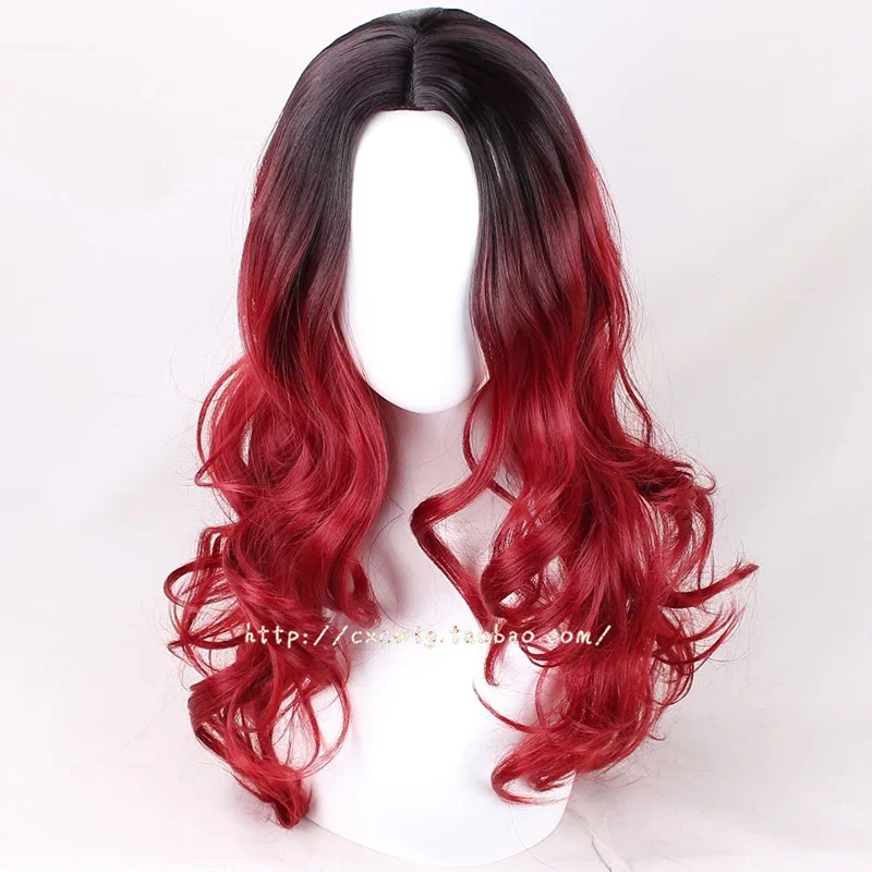 Guardians of the Galaxy 2 Gamora cosplay wig women Long Wavy Movie Anime hair Cosplay Halloween Wig Free Wig Cap