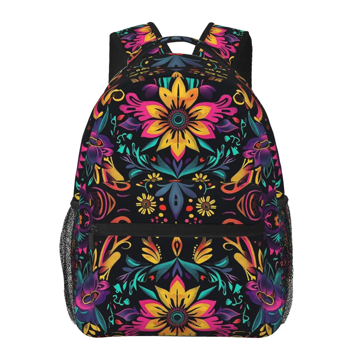 

Красочный мексиканский узор, традиционный и праздничный студенческий рюкзак, школьная сумка, походный дорожный рюкзак, модная сумка для книг, сумки на плечо