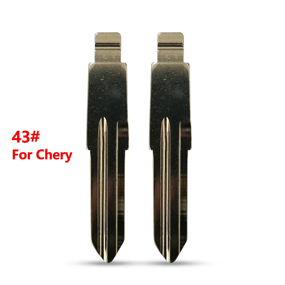 XNRKEY10pcs Car Flip Key Blade for Chery A1 A3 A5 E5 Fulwin2 Elegant Tiggo Cowin QQ3 QQ6 A21#43 #44 #51 #55 #59 #63 #78 #84 #154