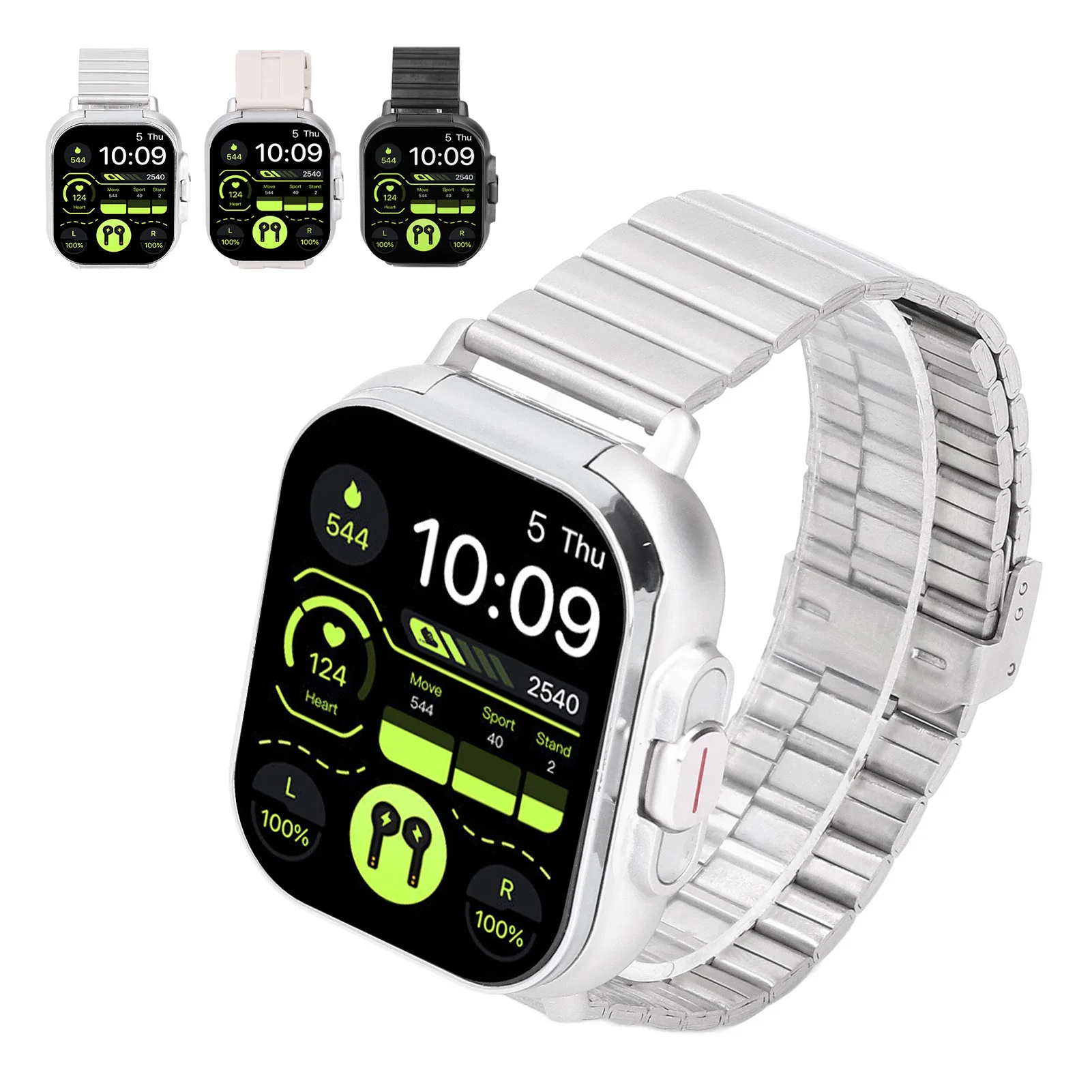 

Спортивные часы 2 в 1, Bluetooth-наушники, умные часы, многофункциональные, длительный срок службы батареи, 2,01-дюймовый HD-экран для IOS 11.0+