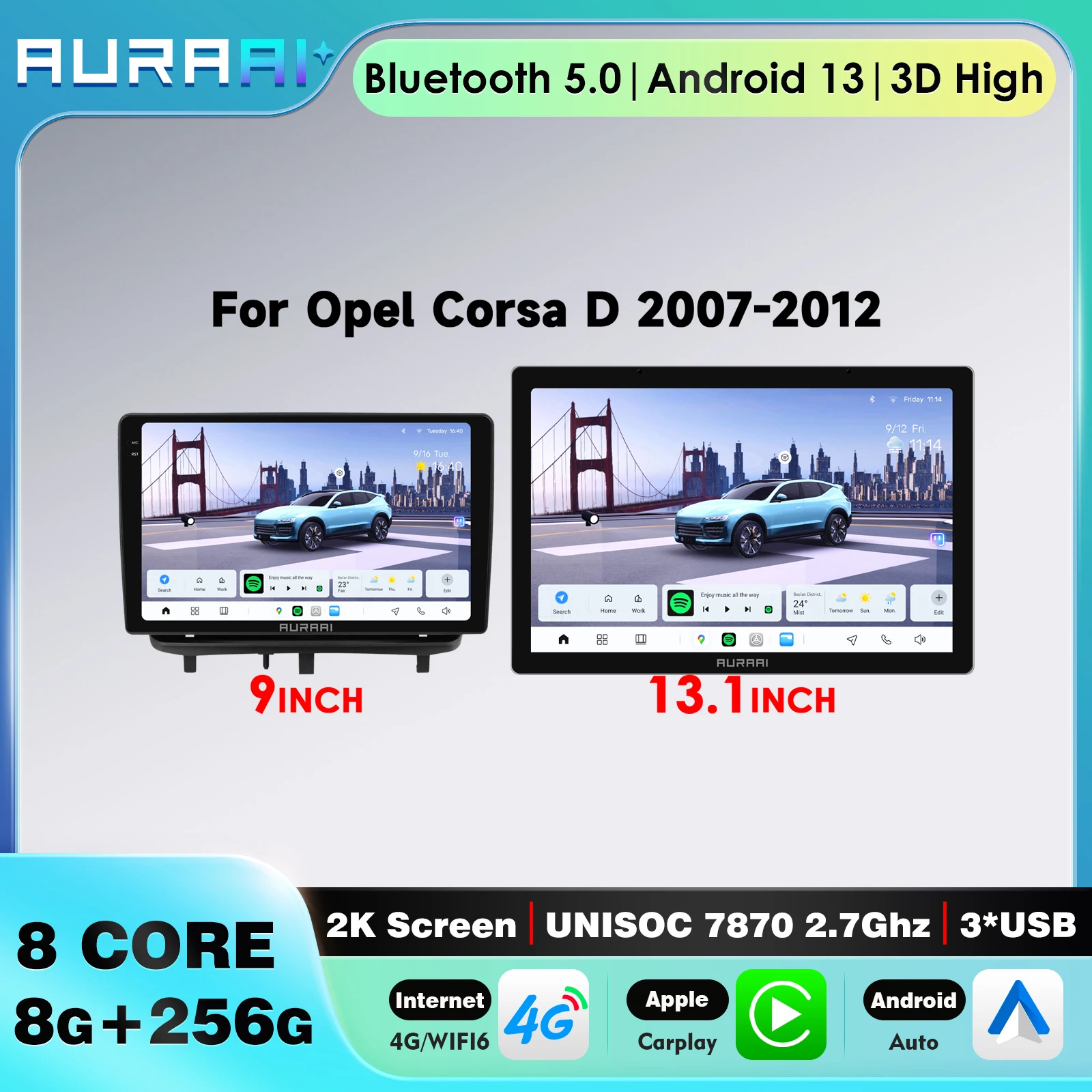 HIZPO 360camera 4G Autoradio for Opel Corsa D Car Radio 2 Din Carplay Android Auto Car Multimedia Player Touch Screen GPS RDS AI