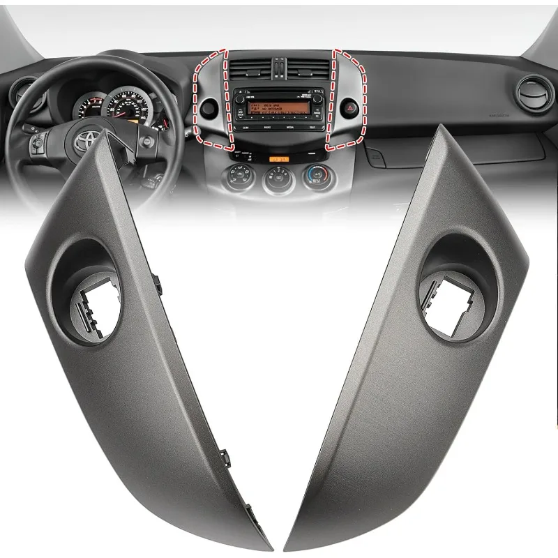 2pcs apply to Rav4 2006-2012 Central control decorative strip Switch decorative panel 55412--42070-B0 55412-42060