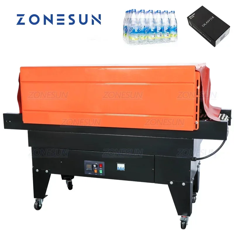

ZONESUN ZS-BS4525 Fully Automatic Tissue Shoe CD PVC PP Film Tunnel Heat Shrinking Wrapping Machine Packing Machinery