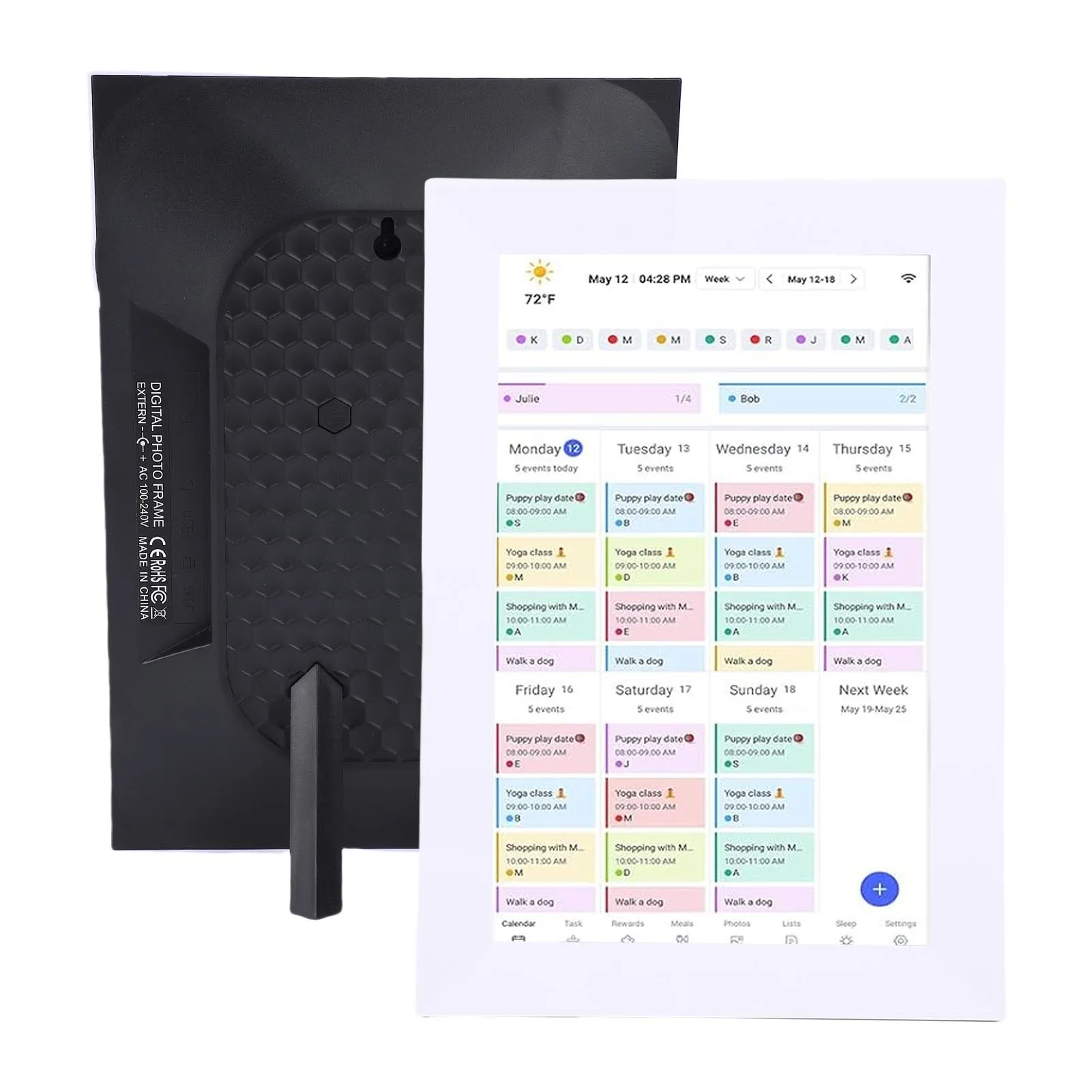 【HOT】10.1 Inch WiFi Digital Calendar 1080P HD Interactive Touchscreen Wall Planner App Control Built in 32GB Storage for Family