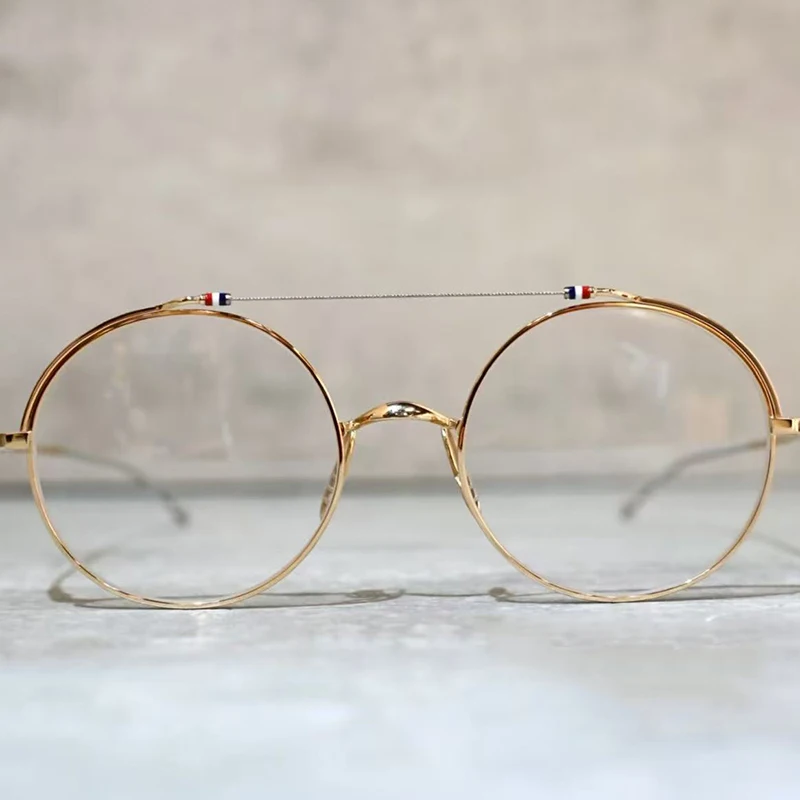 Round Fashionable Spectacle Frame TBX910 Ultra Light Pilot Double-beam Eyeglass Frames Men's Glasses Frame Fashion Exquisite New