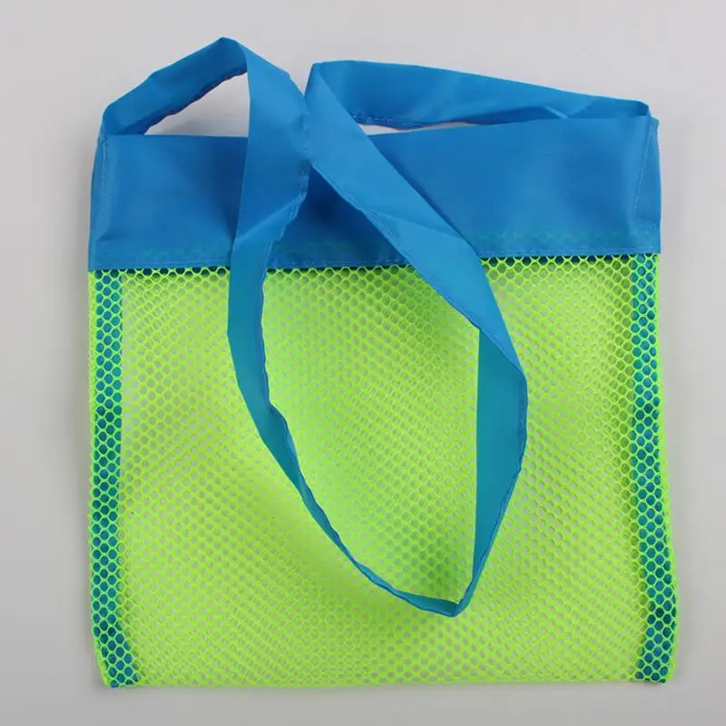 Foldable Portable Beach Toy Storage Bag Children Sand Digging Tool Mesh  Grid Modern Simple Style