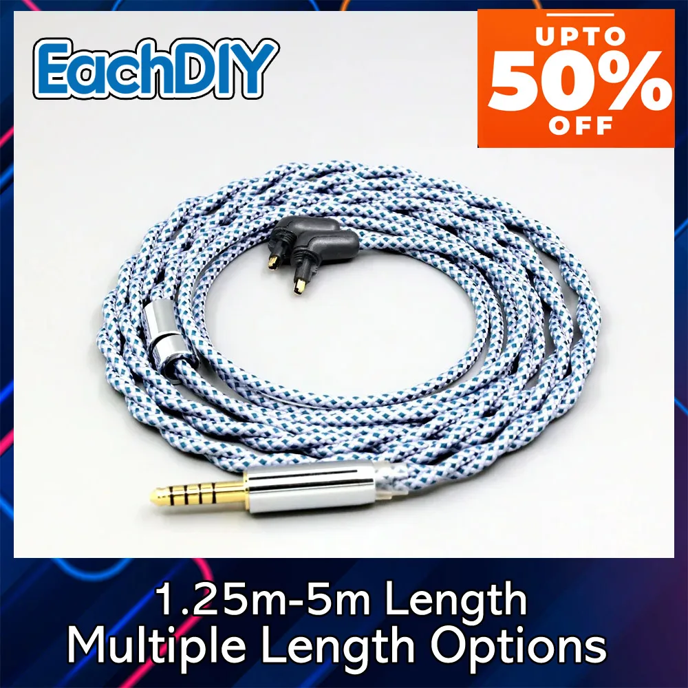 99% الفضة النقية التدريع سماعة كابل لسوني MDR-EX1000 MDR-EX600 MDR-EX800 MDR-7550 مزيج الجرافين OCC 8661