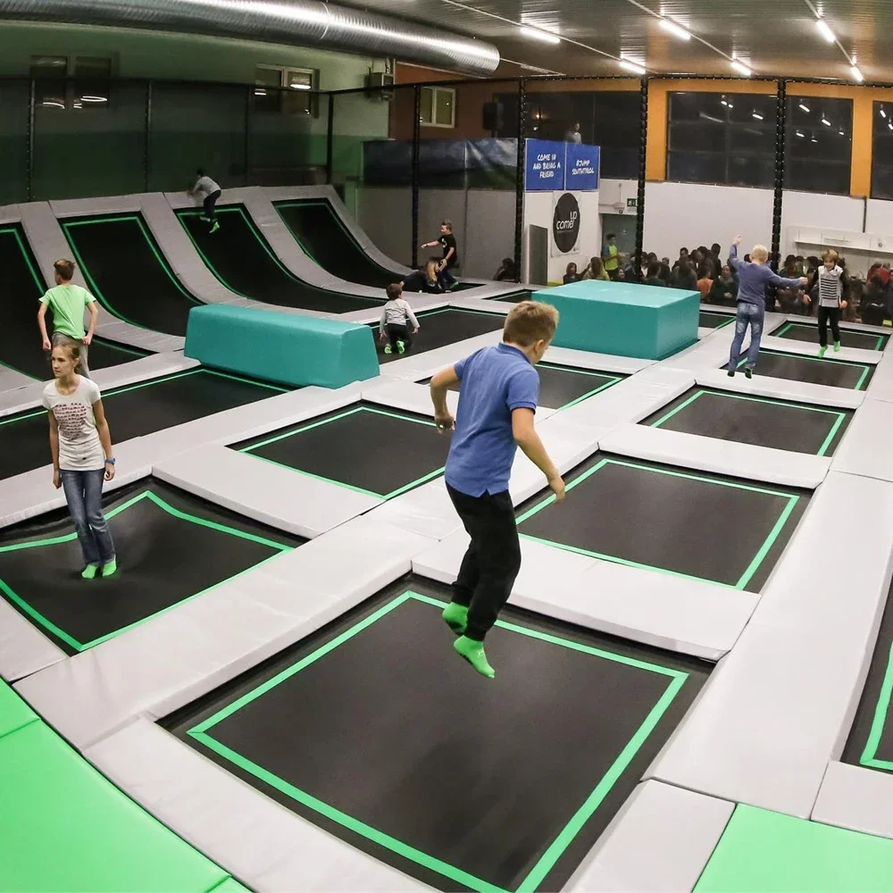 Best Commercial Trampoline park manufacturer adult kids indoor playground inflatable bounce trampoline park with ninja obstacles