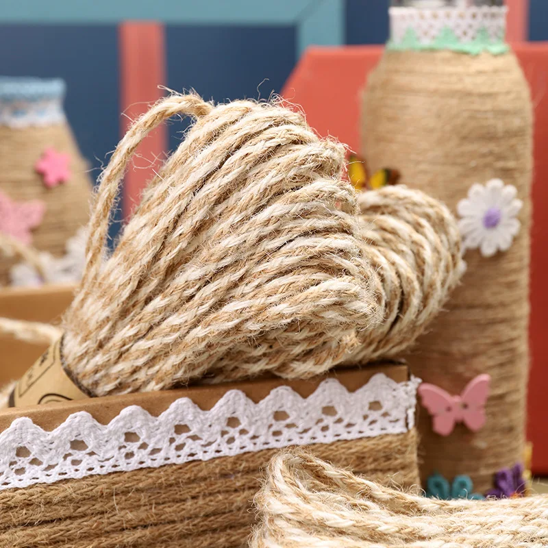 Kit Di Nastri E Corda In Iuta Naturale - 55 Metri - 8 Rotoli Vintage Per Decorazioni Fai Da Te, Matrimoni, Confezioni Regalo