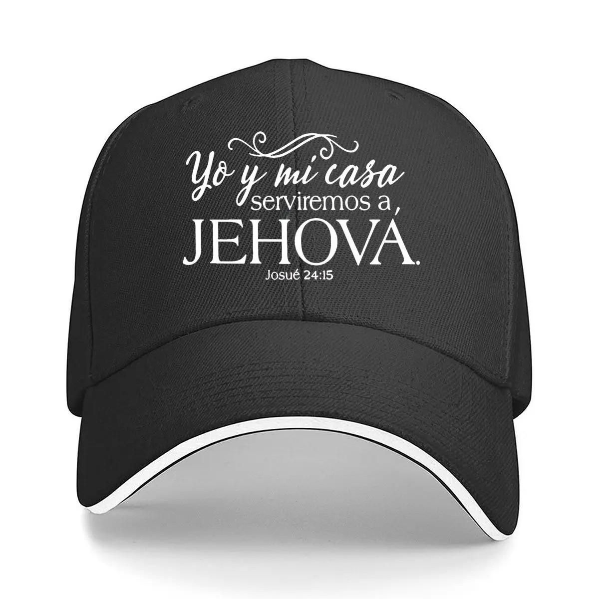 En Mi Casa Servimos Jehova, Gorra de Béisbol con Frase Religiosa en Español, Unisex, para Hombre y Mujer