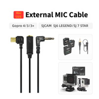 lav Microphone Clip 3.5mm professional External Mic Audio Adapter Cable for Gopro Hero 3 3+ 4 Sports Camera Sjcam SJ6 legend SJ7