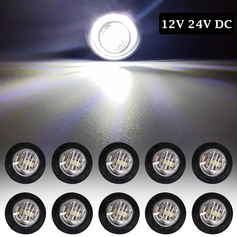 10pcs Waterproof 24V 3LED 3/4