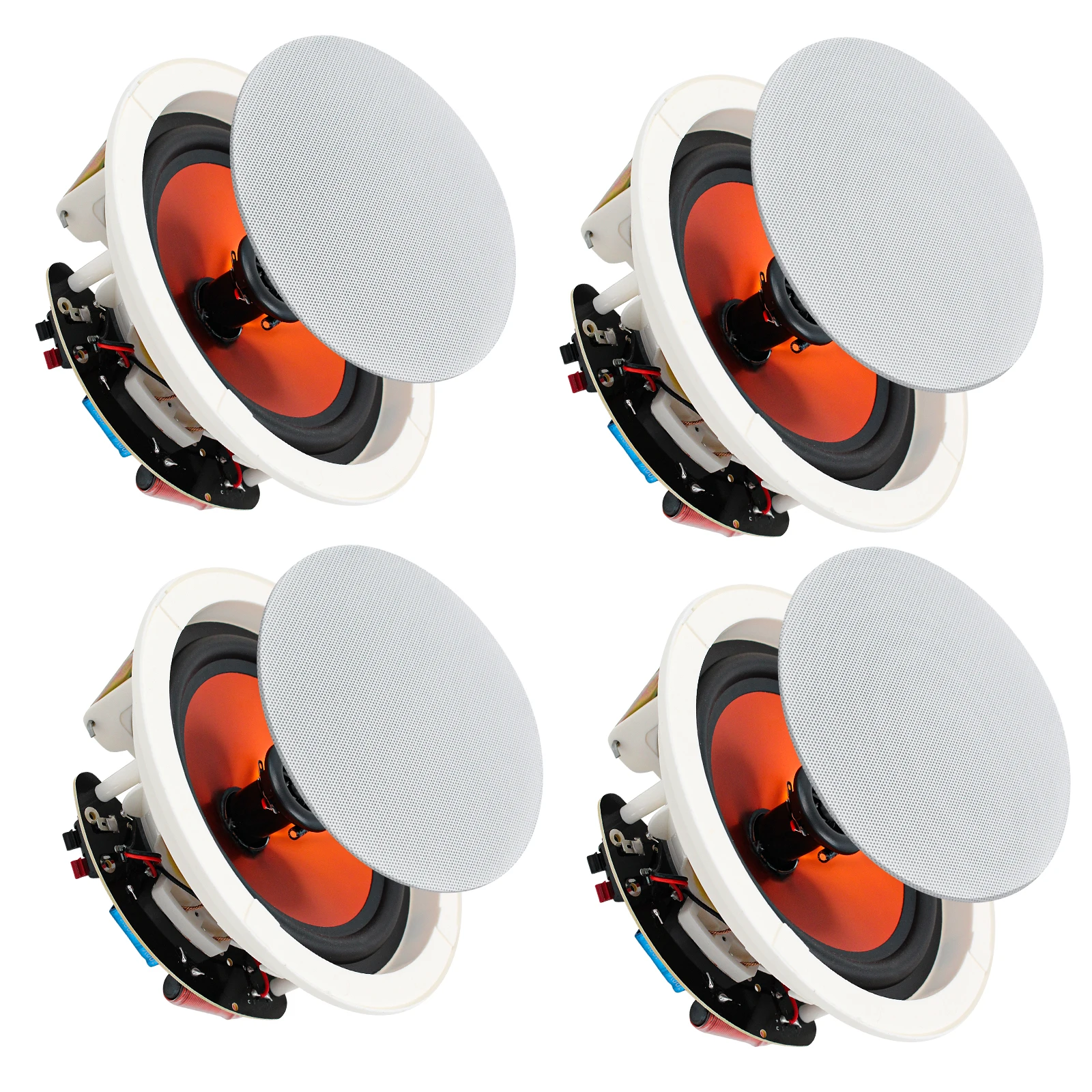 STUDIOFINIX 6.5 in 600W Flush Mount Ceiling Speakers For Home Theater, Living Rm Office, Kitchen, Study, Basement & Patio