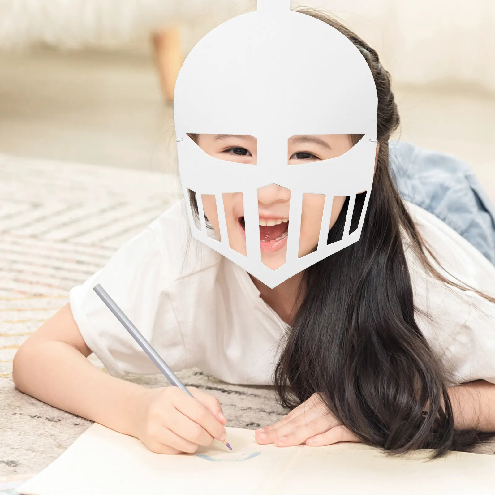 

5 комплектов: Набор для самостоятельной росписи — картонные маски рыцарей, мечи, аксессуары для костюмов, украшения для Хэллоуина и средневековых ролевых игр