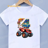 t Shirt For boy girl children t-shirt Kids Clothes Boys clothing Baby 4 5 6 birthday Blaze Monster Truck print Graphic t Shirts