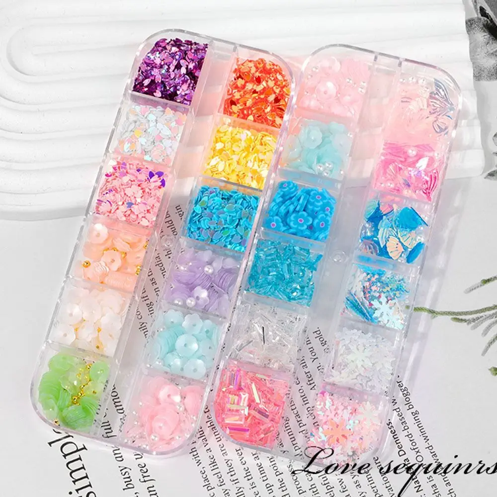 Butterfly Flower Pearl Facial Decorative Patches Glitter Sequin Sweet 3D Temporary Stickers Waterproof Diverse Styles