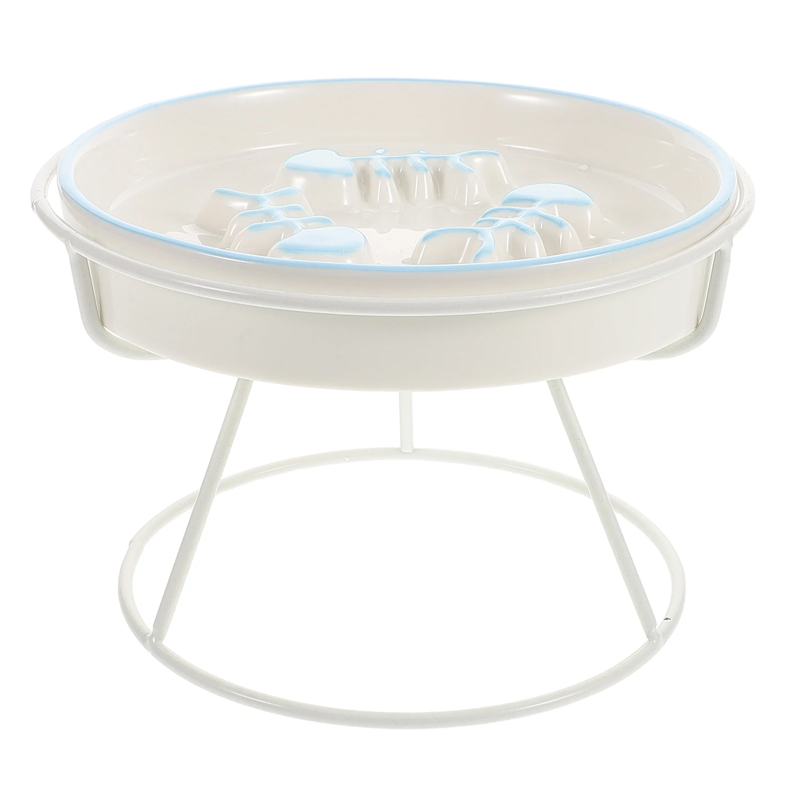 

Ceramic Raised Elevated Feeder Slow Eating Food Station Durable Cat Feeding For Small Dogs Kittens Elevated Dog Dish Pet