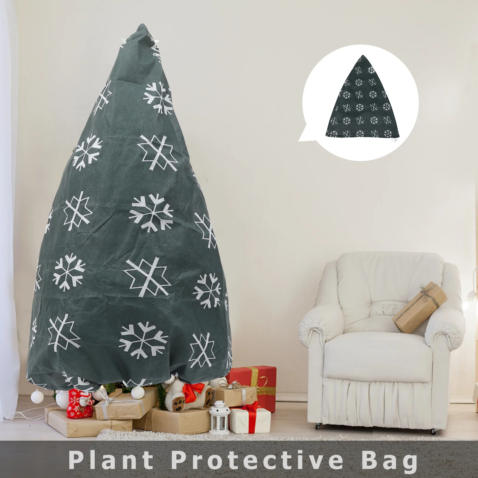 

Christmas Tree Protection Cover Heavy Duty Non-Woven Fabric Winter Plant Cover For Saplings Roses Tomatoes Cold Snow