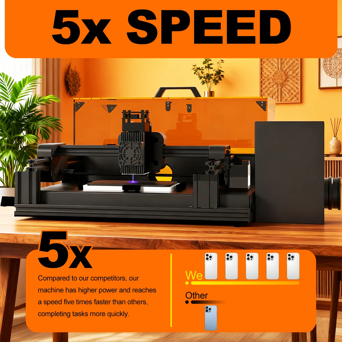 AENBUSLM SS900B Ultra 10W laserschermverwijderingsmachine kan achterglas, beugels en andere componenten verwijderen in verschillende kleuren